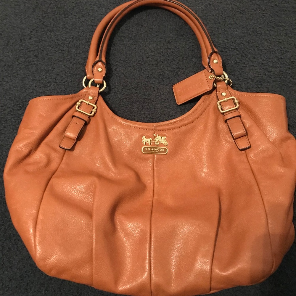 Coach H1175-18612 Camel Leather Hobo Bag